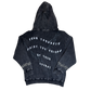 Puff Print Black Acid Washed nofear Hoodie