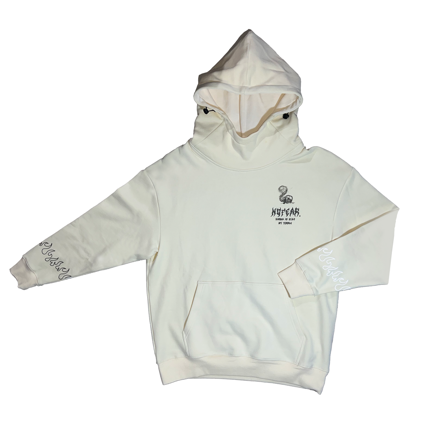 Puff Print Cream nofear Hoodie