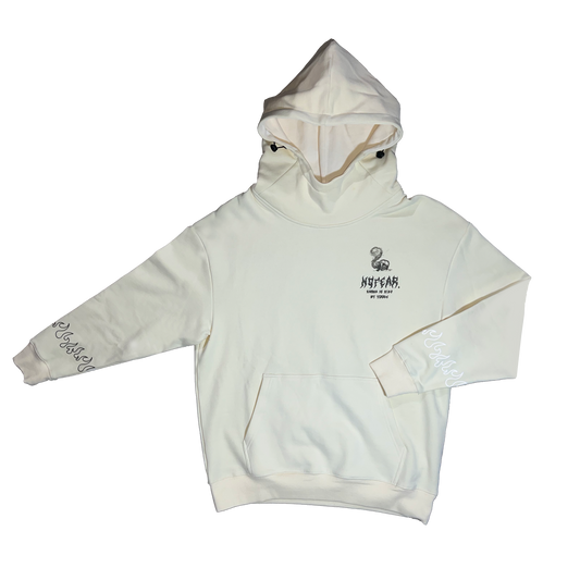 Puff Print Cream nofear Hoodie